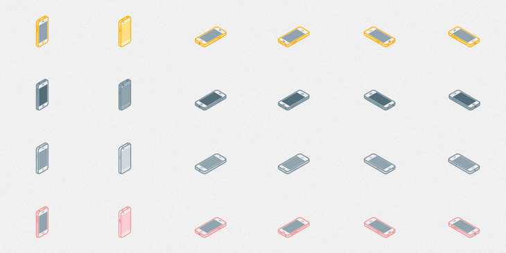 24 Isometric iPhone 6s Icons