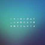 24 Social Network Glyph Icons