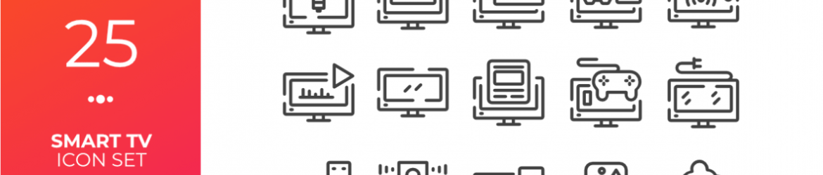 25 Free Smart TV Icon Set