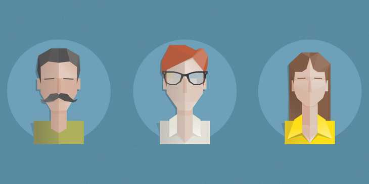 3 Free Flat Avatars PSD