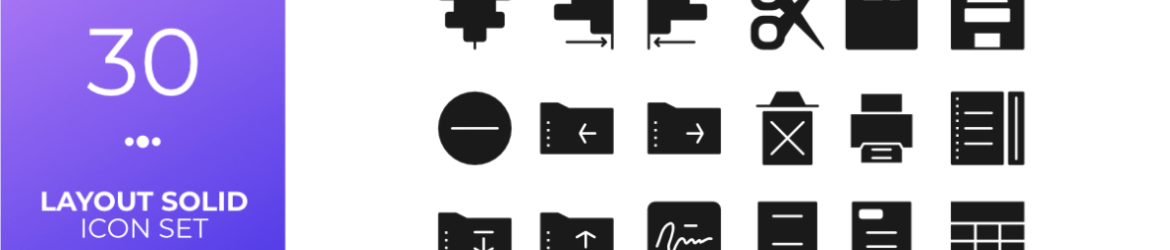 30 Layout Solid Icon Set 30 Layout Solid Icon Set