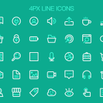 35 Line Icons Free PSD