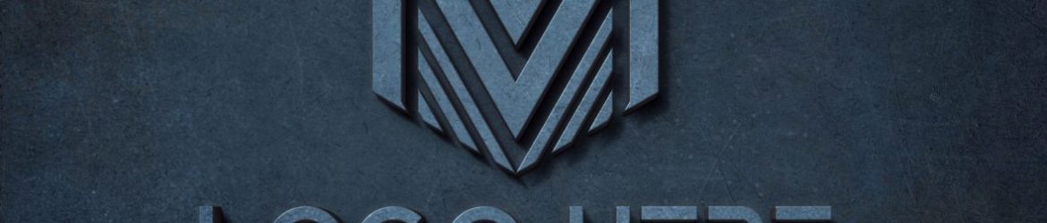 3D Editable Logo Mockup on Cement wall
