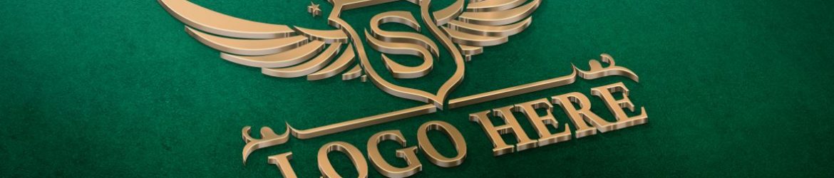 3D Golden Logo Mockup