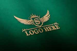 3D Golden Logo Mockup