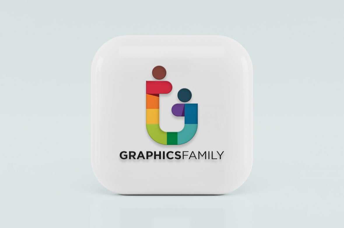 3D Icon Logo Mockup