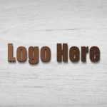3D Logo Mockup Front Wood - Download Grátis 3D Logo Mockup Front Wood