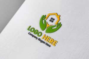 3D Logo Mockup Inside Paper Box