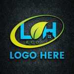 3D Logo Mockup on Black Leather