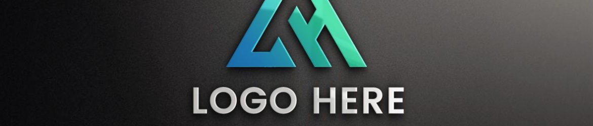 3D Logo Mockup on Black Wall