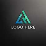 3D Logo Mockup on Black Wall
