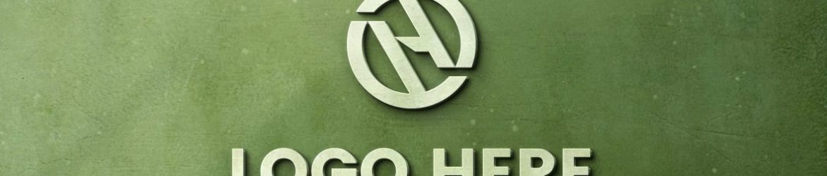 3D Logo Mockup on Green Wall 3D Logo Mockup on Green Wall