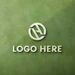 3D Logo Mockup on Green Wall