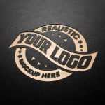 3D Logo Mockup on Simple Black Background - Download Grátis 3D Logo Mockup on Simple Black Background