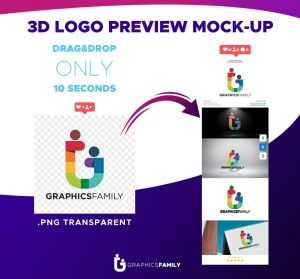 3D Logo Preview Mockup