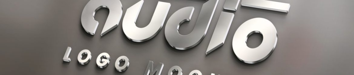 3D Metal Logo Mockup with Glass effects 3D Metal Logo Mockup with Glass effects