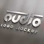 3D Metal Logo Mockup with Glass effects