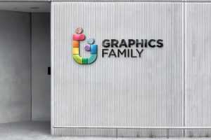 3D Shutter Logo Mockup