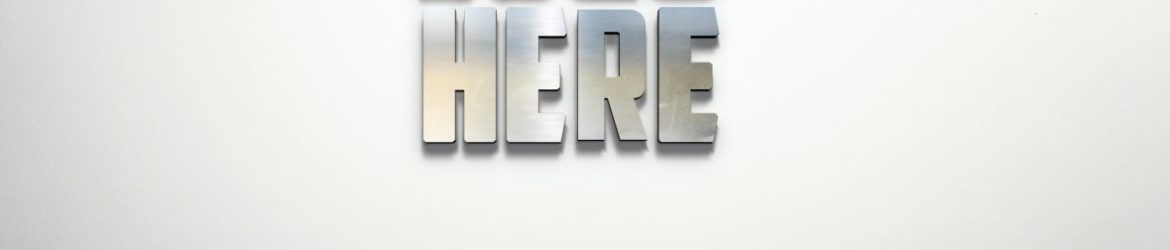 3D Silver Logo Mockup on Office Wall