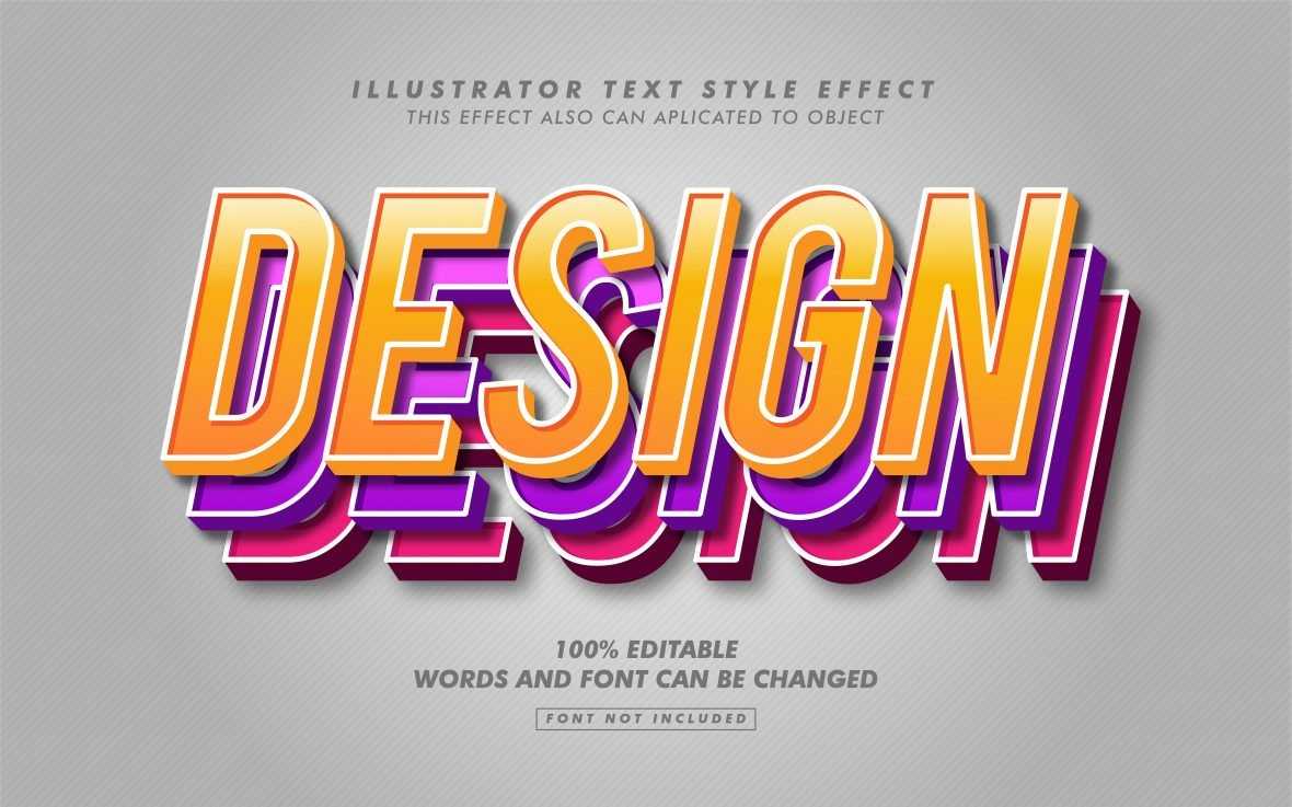 3D Three Layer Text Effect