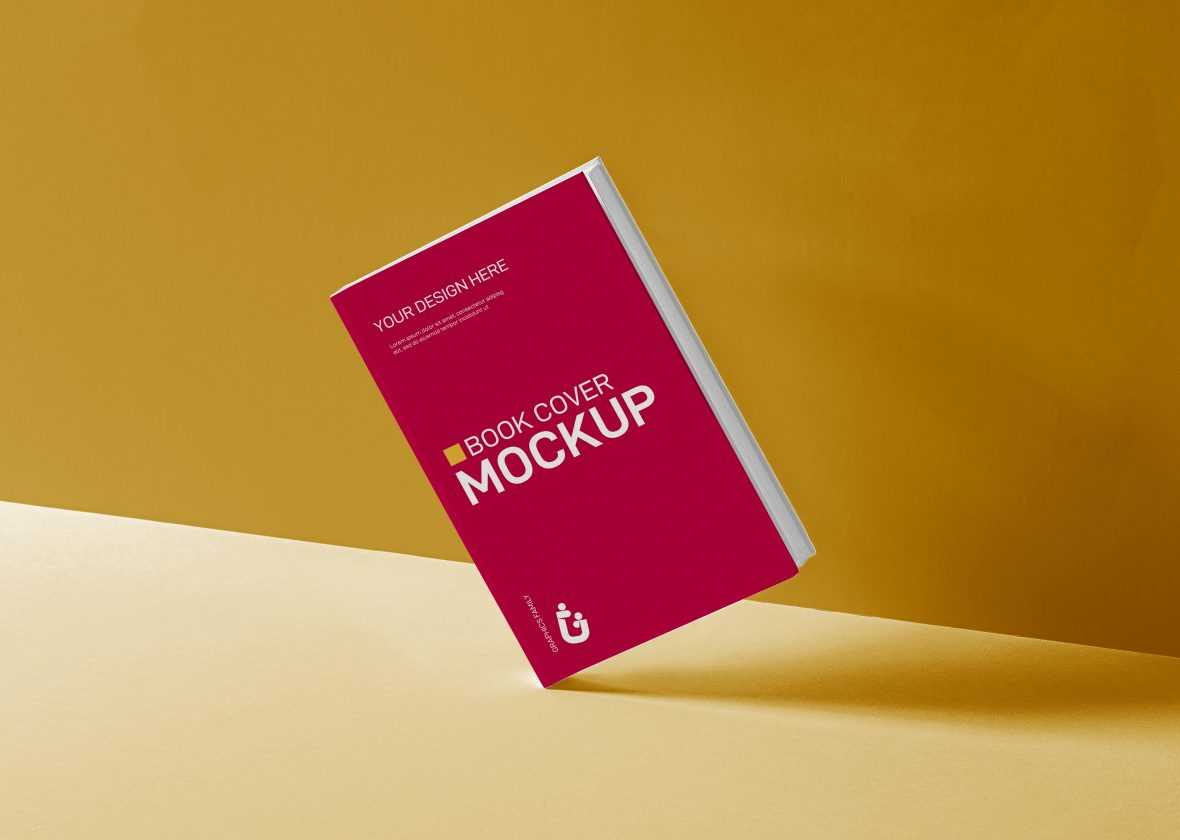 3D Tilted Book Cover Mockup