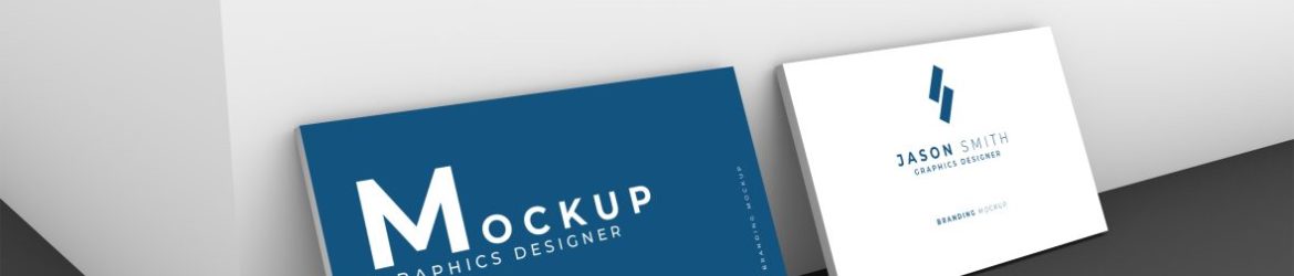 3D Wall Business Card Mockup