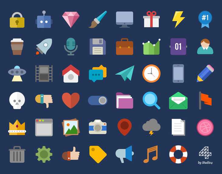 47 Free Flat Icons