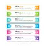 6 data infographics tab index template with thin vector image