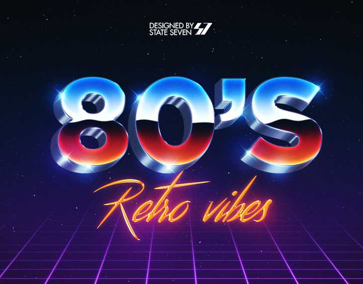 80's Style Text Eeffect