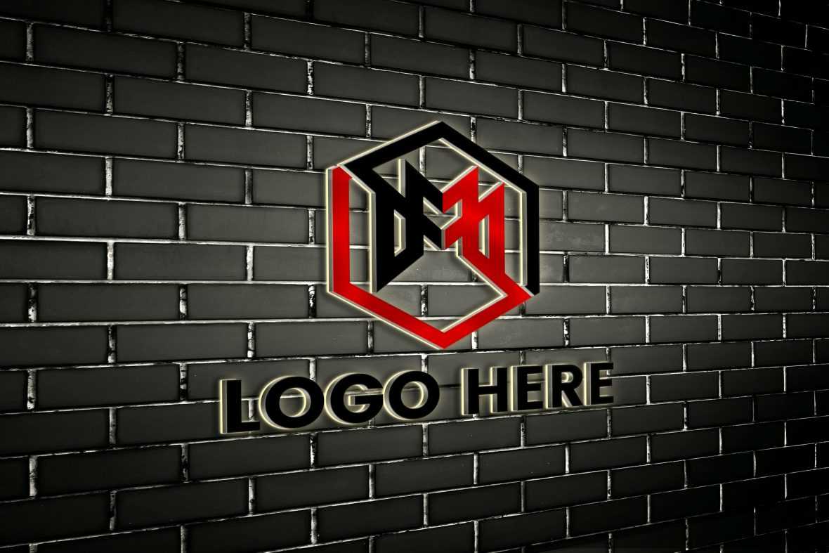 Abstract 3D Logo Mockup