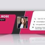 Abstract Email Signature Design Free PSD