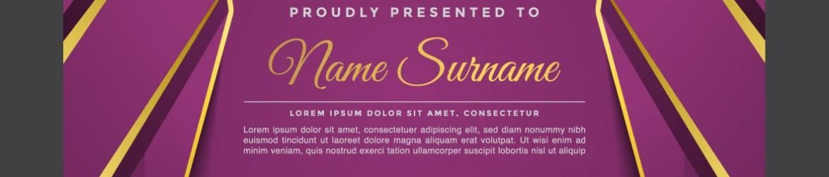 Abstract geometric certificate template