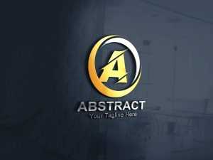 Abstract Letter A Logo Design Free PSD