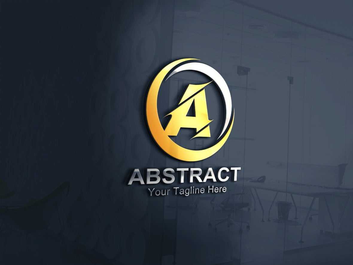 Abstract Letter A Logo Design Free PSD
