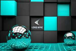 Abstract Room Logo Mockup