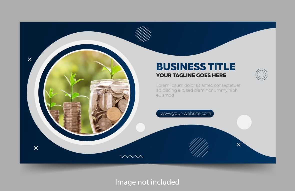 Abstract website banner with modern shapes
