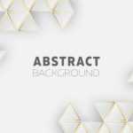 Abstract White Background with Golden Triangles