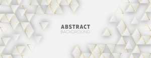 Abstract White Background with Golden Triangles