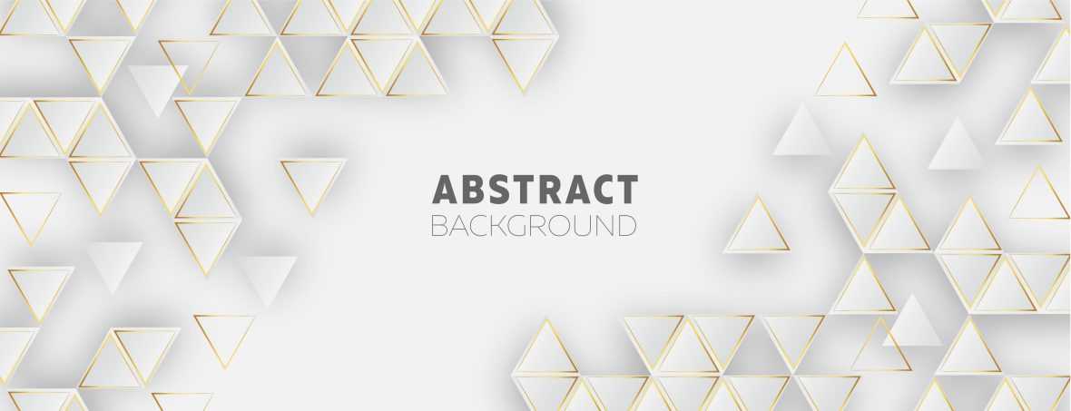 Abstract White Background with Golden Triangles