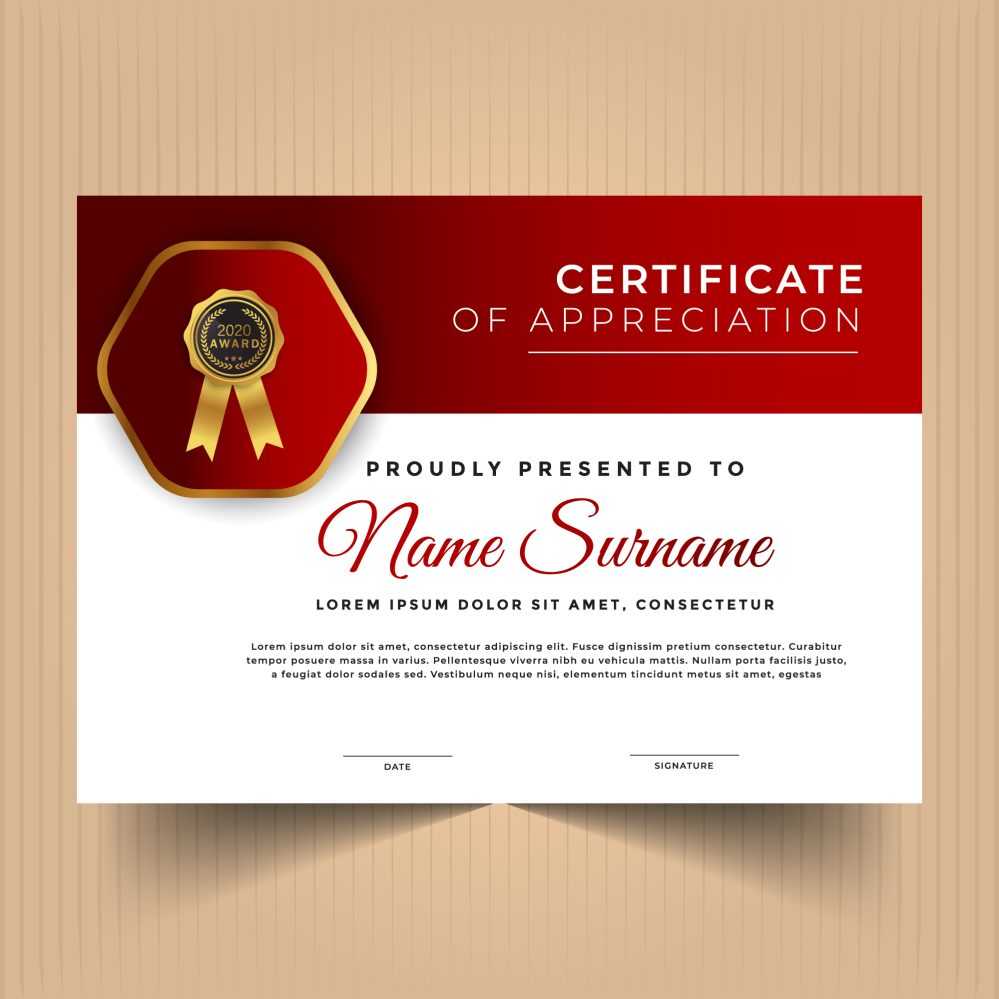 Academic Award Template