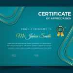 Achievement Certificate Cover Design Template