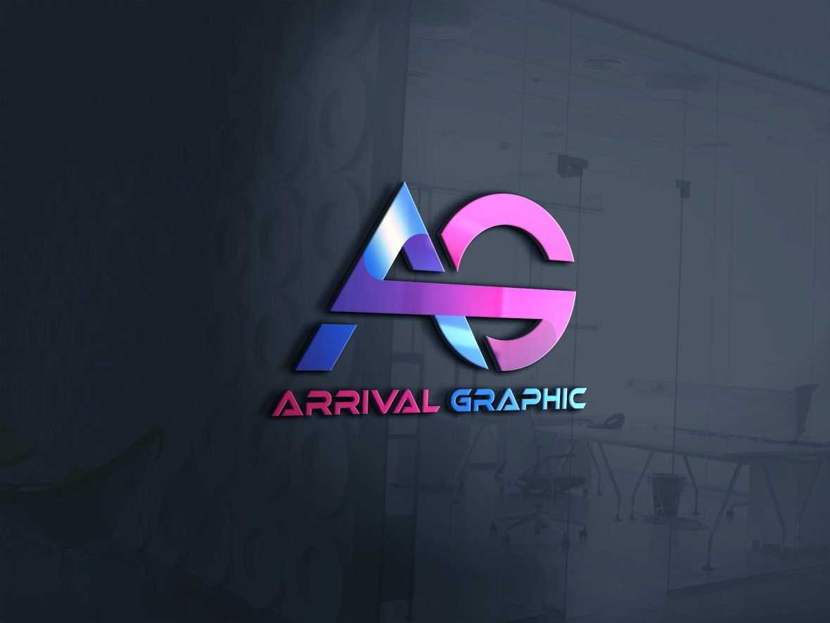 AG Letters Logo Design PSD