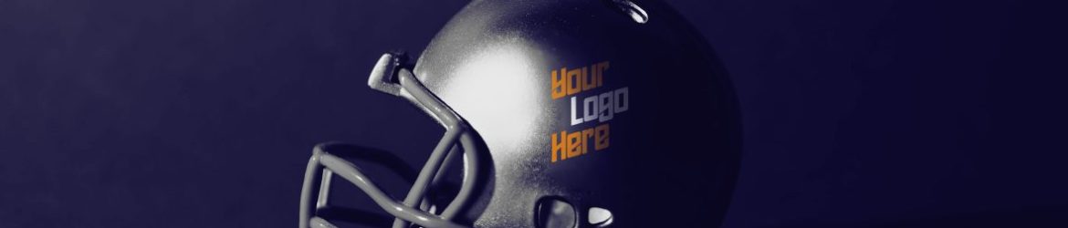 American Football Helmet Team Logo Mockup