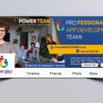 Application Developer PSD Facebook Cover Template