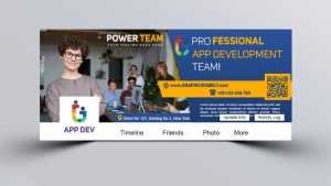 Application Developer PSD Facebook Cover Template