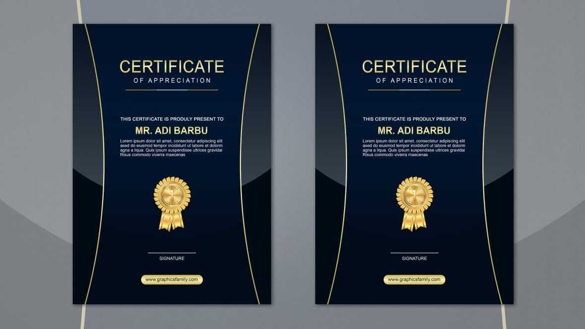 Appreciation Certificate Design Free PSD