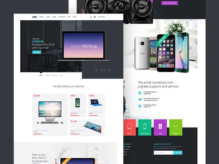 Arima Free PSD Ecommerce Landing Page