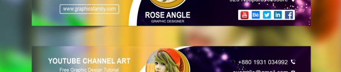 Artist Youtube Channel Art Design FREE PSD