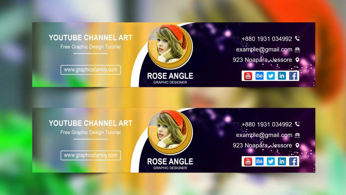 Artist Youtube Channel Art Design FREE PSD