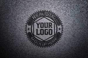 Asphalt Engrave Logo Mockup